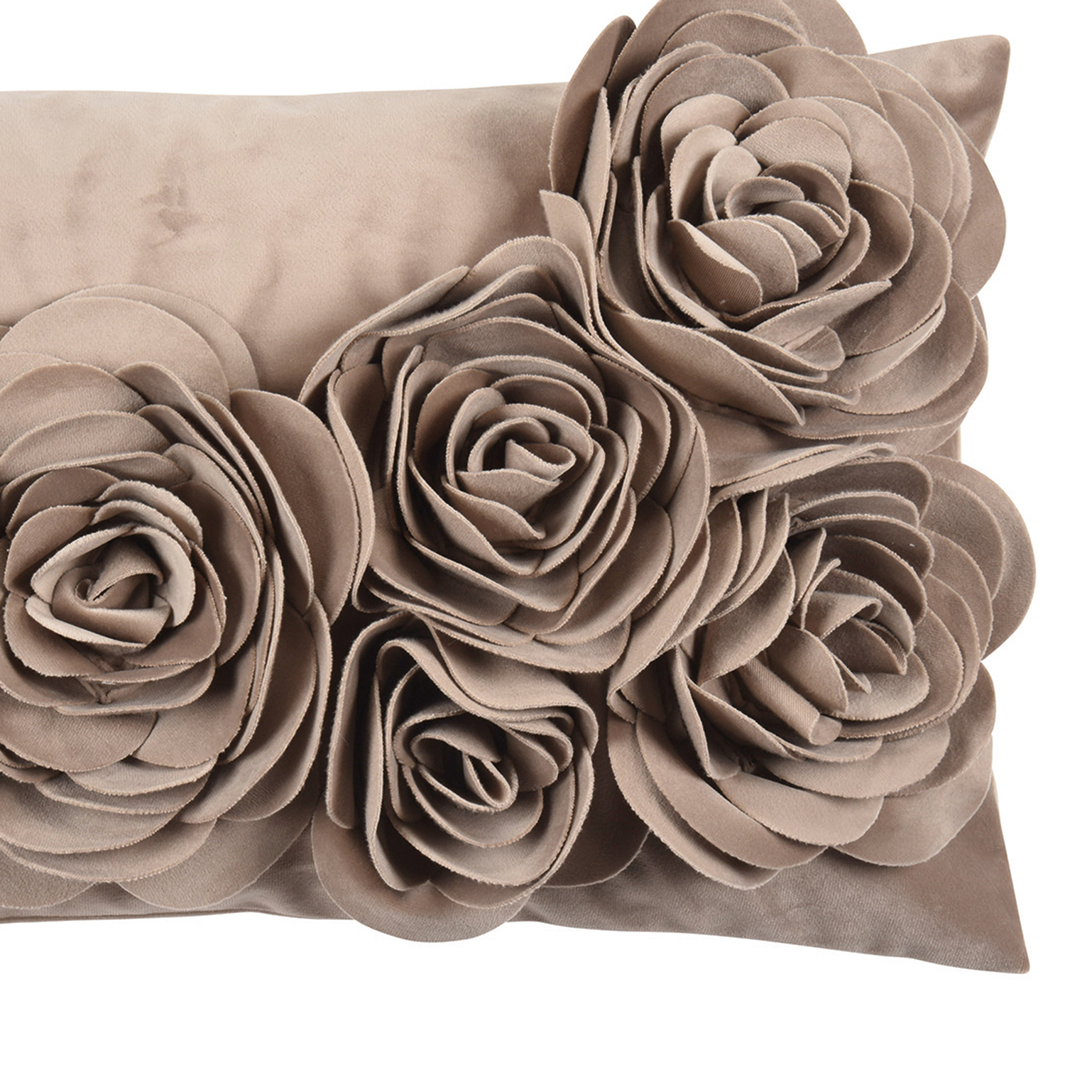 PAD Kissenhülle FLORAL 30 x 50 cm taupe