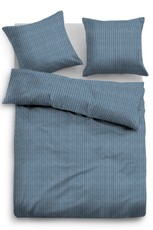 Tom Tailor Flanell Bettwäsche Melange 849915-843 jeans feine Längsstreifen
