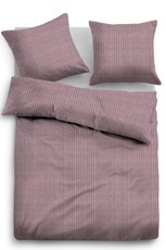 Tom Tailor Flanell Bettwäsche Melange 849915-850 mauve feine Längsstreifen
