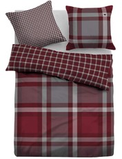 Tom Tailor Baumwollsatin Bettwäsche 69917-840 barolo rot 100% Baumwolle kariert
