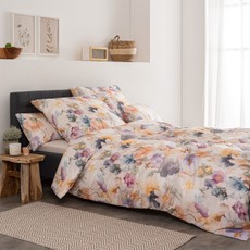 Estella Atelier Mako Satin Bettwäsche Milena 7492-630 bleu 100% Baumwolle floral