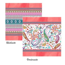 Bassetti Deko-Kissenhülle Burano R1 rosa 40 x 40 cm grob gewebt Ornamente 