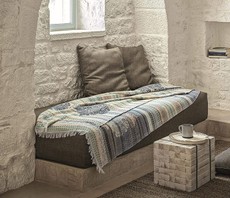 Bassetti Jacquard Plaid MOCENIGO G1-grau 140 x 190 cm 100% Baumwolle Ornamente