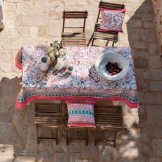 Bassetti Tischdecke BURANO R1 rosa grobe feste robuste Stoff-Qualität 