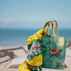 PIP Studio Strandlaken Jambo Beach gelb - 100 x 180 Blumenmuster Baumwolle